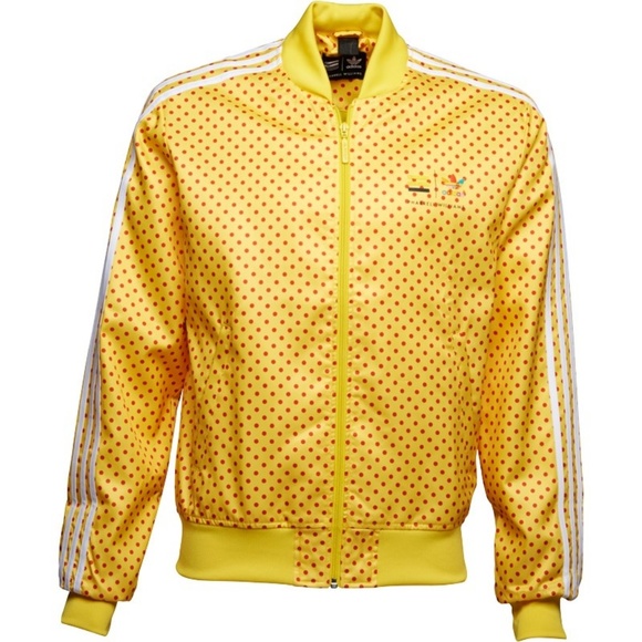 adidas pharrell williams yellow polka dot jacket